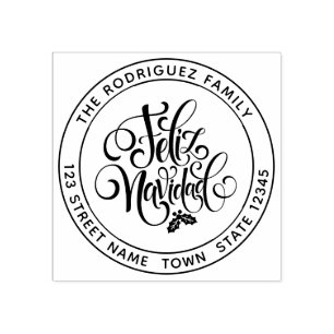 Feliz Navidad Circular Stämpel