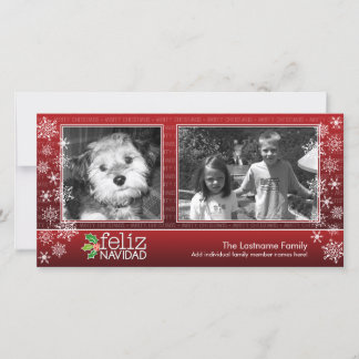 Feliz Navidad - collage de 2 fotos Julkort
