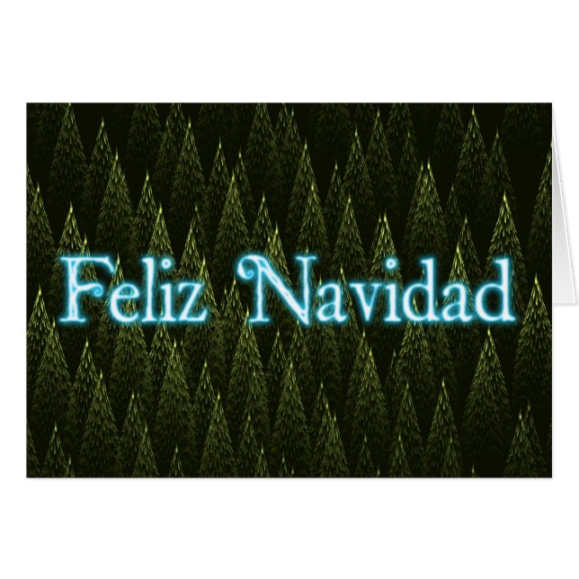 Feliz Navidad - Conifers Hälsningskort (Framsidan Horizontal)
