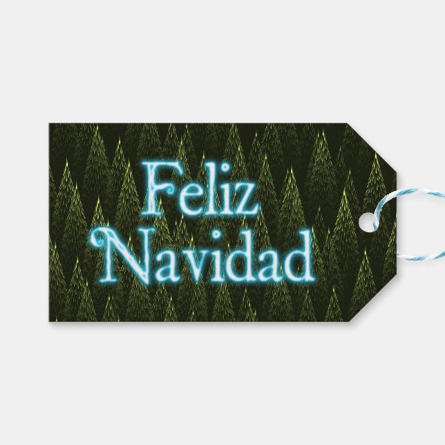 Feliz Navidad - Conifers Presentetikett (Framsidan (Horisontell))