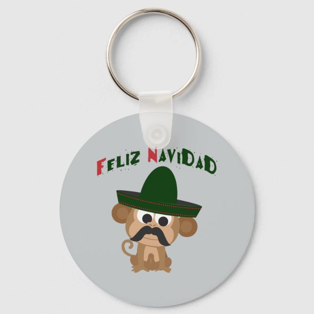 Feliz Navidad! Cute apkey Nyckelring (Framsida)