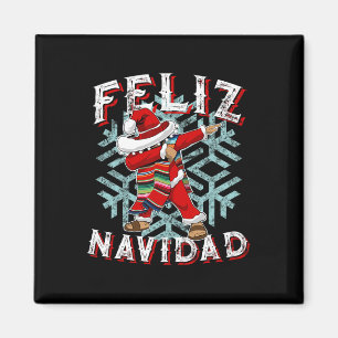 Feliz Navidad Dabbing jul Sombrero Magnet