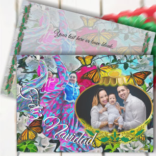 Feliz Navidad Dancing Butterflies PV01 Julkort