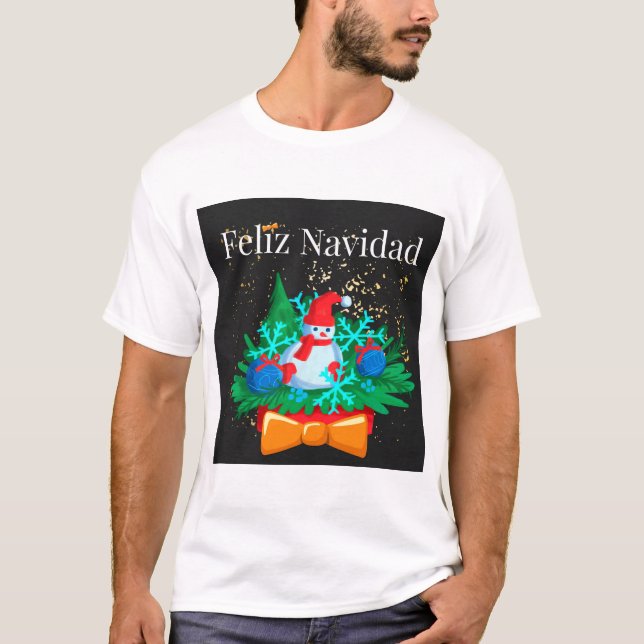 Feliz Navidad, dekoration av julklappar T Shirt (Framsida)