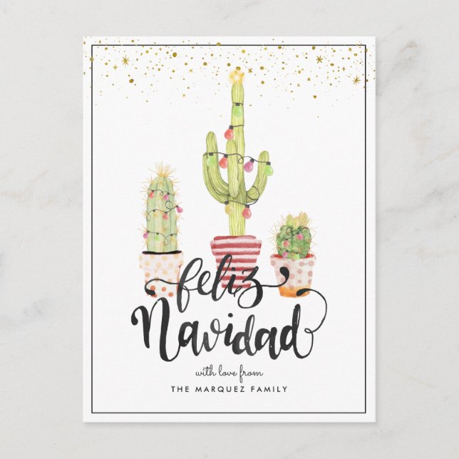 Feliz Navidad | Den spanska julen Hälsning Helg Vykort (Framsida)