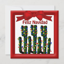 Feliz Navidad Desert jul Cactus Hälsning Julkort