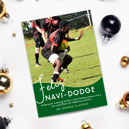 Feliz Navidad Dodgeball Pun Photo Julkort
