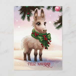 Feliz Navidad Donkey jul-Helgdag vykort