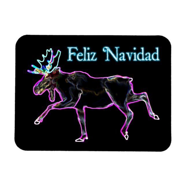 Feliz Navidad - Electric Moose Magnet (Horisontell)