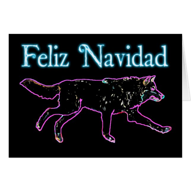 Feliz Navidad - Electric Varg Hälsningskort (Framsidan Horizontal)