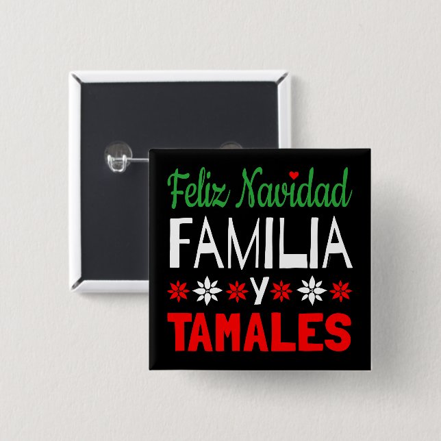 Feliz Navidad Familia Y Tamales Knapp (Framsida & baksida)