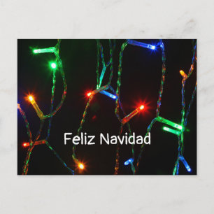 "Feliz Navidad", färggrann ljus Vykort