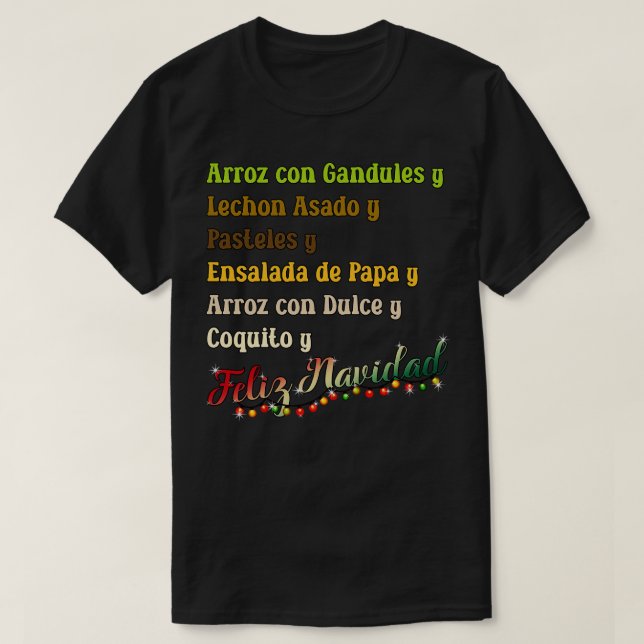 Feliz Navidad favorit mat T Shirt (Design framsida)