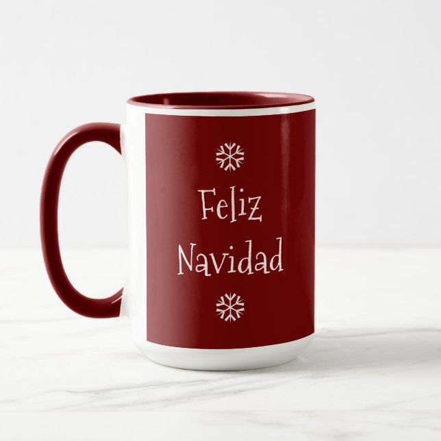 Feliz Navidad Feliz Ano Nuevo Red Mugg (Vänster)