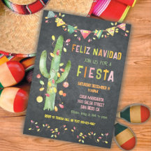 Feliz navidad Fiesta Cactus vattencolor