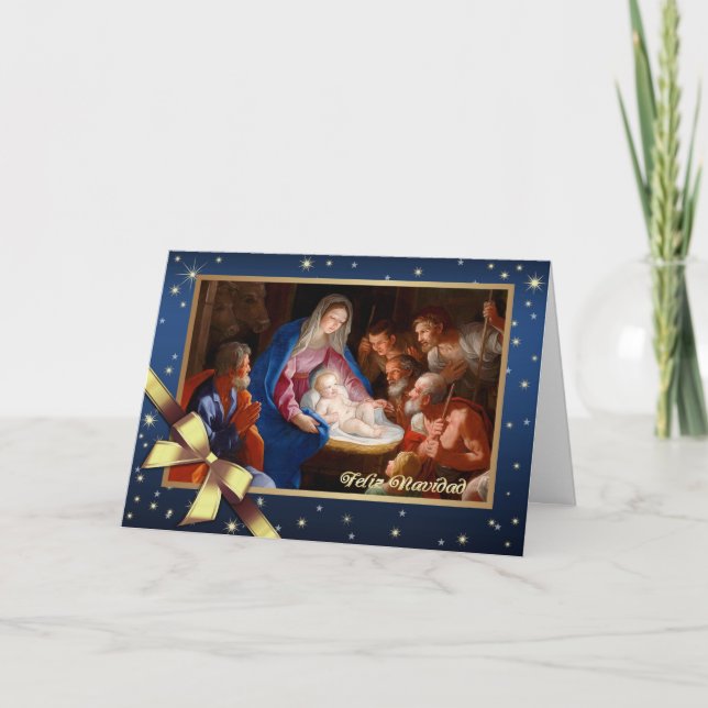 Feliz Navidad. Fine Art-julkort på spanska Helgkort (Framsida)