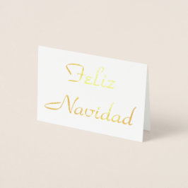 Feliz Navidad Folierat Kort
