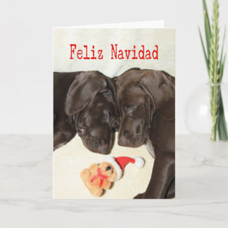 Feliz Navidad German shorthar Puppies Helgkort