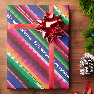 Feliz Navidad God jul Colorful Serape Gift Presentpapper