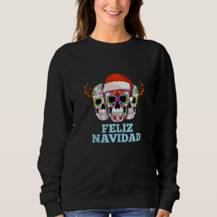 Feliz Navidad God jul Döskallar och tattoos T Shirt