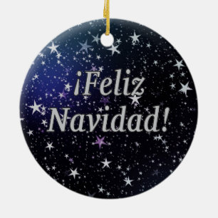 ¡ Feliz Navidad! God jul i spansk wf Julgransprydnad Keramik