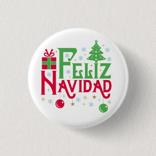 Feliz Navidad God jul Lycklig Yule Knapp