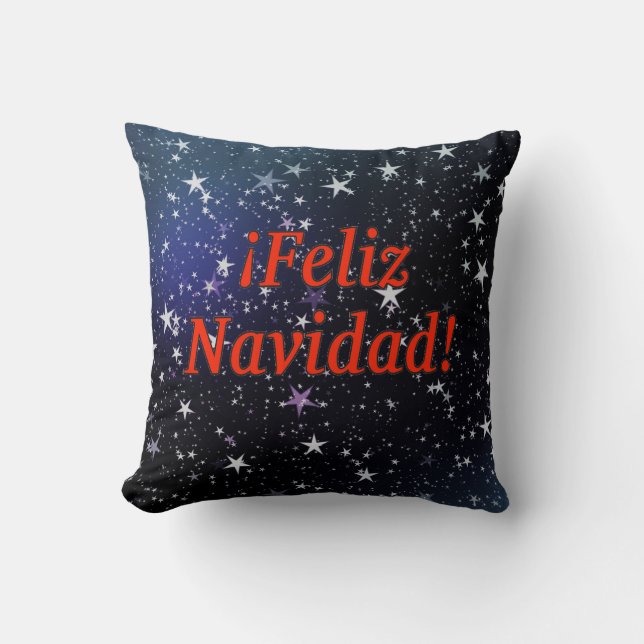 Feliz Navidad! God jul på spanska rf Kudde (Framsida)