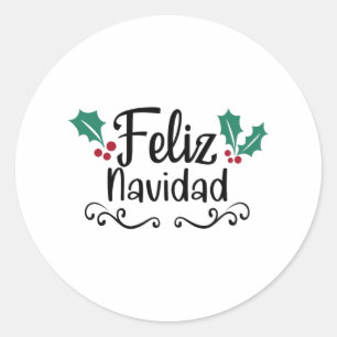 Feliz Navidad God jul Runt Klistermärke