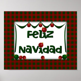 Feliz Navidad - God jul - Wall Art Poster