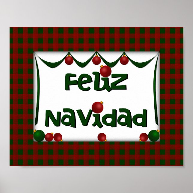 Feliz Navidad - God jul - Wall Art Poster (Framsidan)