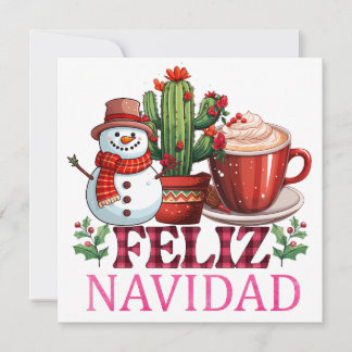 Feliz Navidad Greeting Card, God jul Julkort
