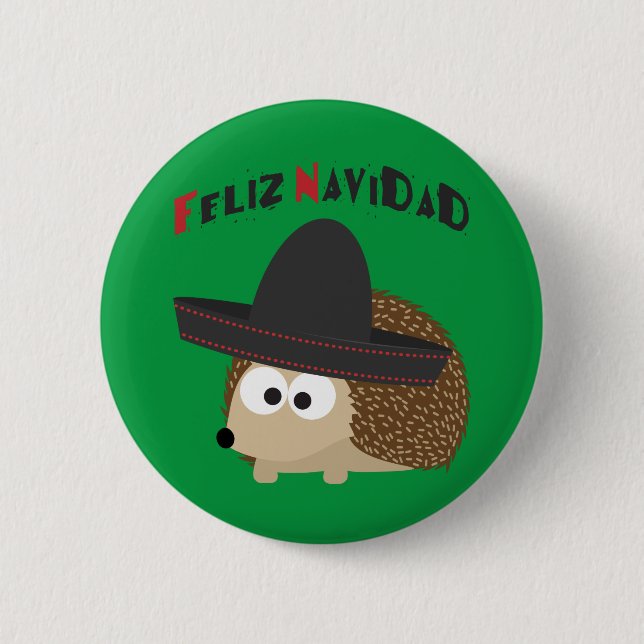 Feliz Navidad Hedgehog Knapp (Framsida)