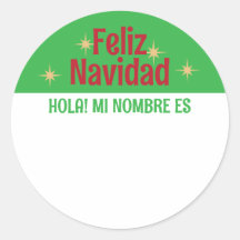 Feliz Navidad Hej Namn bricka