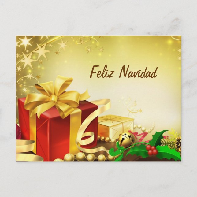Feliz Navidad Helg Vykort (Framsida)