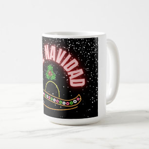 Feliz Navidad Helgdag Neon Kaffemugg