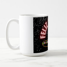 Feliz Navidad Helgdag Neon Kaffemugg