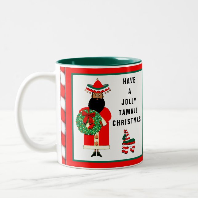 Feliz Navidad Holiday Present Två-Tonad Mugg (Vänster)