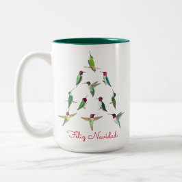 Feliz Navidad Hummingbird Två-Tonad Mugg