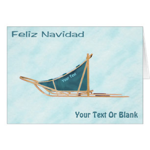 Feliz Navidad - Hund Sled på Snö Hälsningskort