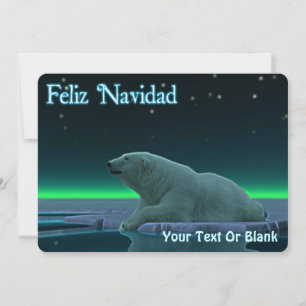Feliz Navidad - Ice Kant Polar Bear Julkort