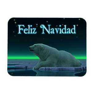 Feliz Navidad - Ice Kant Polar Bear Magnet