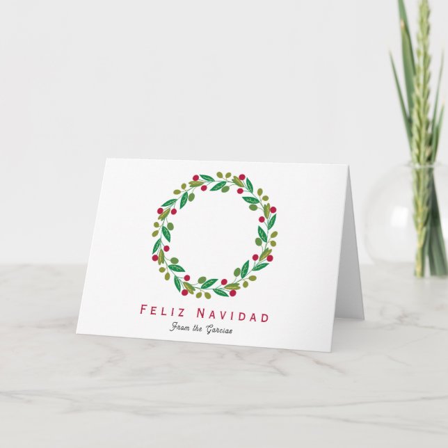 Feliz Navidad - icke-fotokort för Helgdag Helgkort (Framsida)