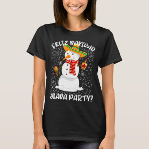 Feliz Navidad Juana Mexican jul Snögubbe T Shirt