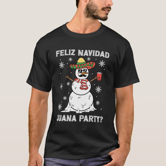 Feliz Navidad Juana Py Mexican T Shirt (Framsida)