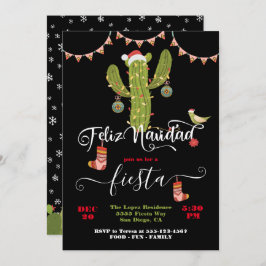 Feliz Navidad jul Cactus Party Inbjudningar