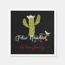Feliz Navidad jul Cactus Party Pappersservett