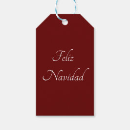 Feliz Navidad jul Festive Red Presentetikett