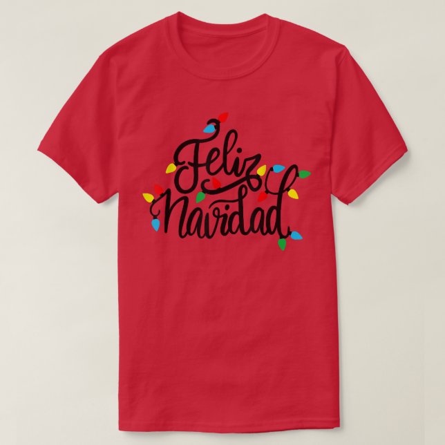 Feliz Navidad jul Light God jul T Shirt (Design framsida)