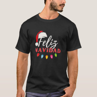 Feliz Navidad jul Ljus Julafton Funny T Shirt