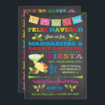 Feliz Navidad jul Mistletoe och Margaritas Inbjudningar<br><div class="desc">Chalkboard Feliz Navidad jul Mistletoe och Margaritas Bjuder med roligt typografi. Med papel picado banner,  holly,  taco och Margarita. Underbar för alla mexikanska julhelgar i Firande.</div>